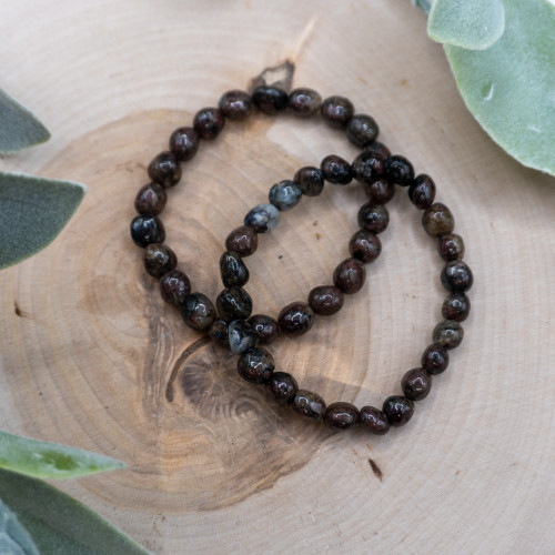 Garnet & Nuummite Bracelet