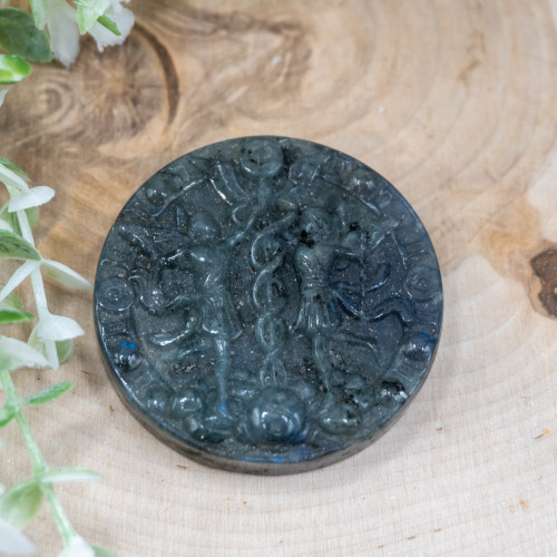 Gemini Labradorite Zodiac Coin #1