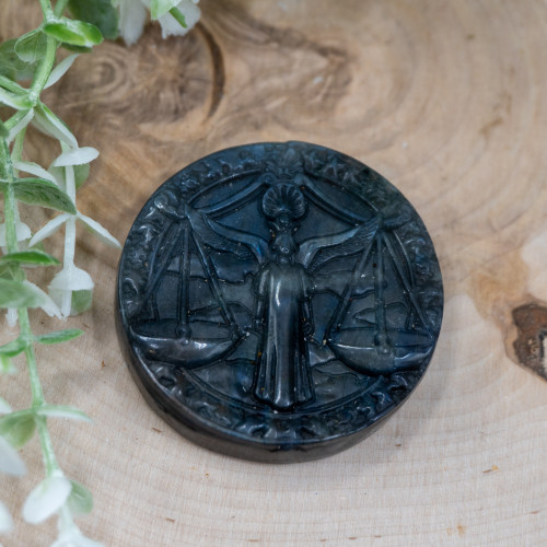 Libra Labradorite Zodiac Coin #2