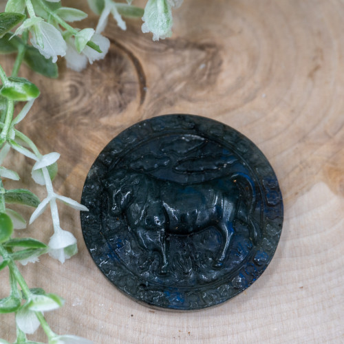 Taurus Labradorite Zodiac Coin #3