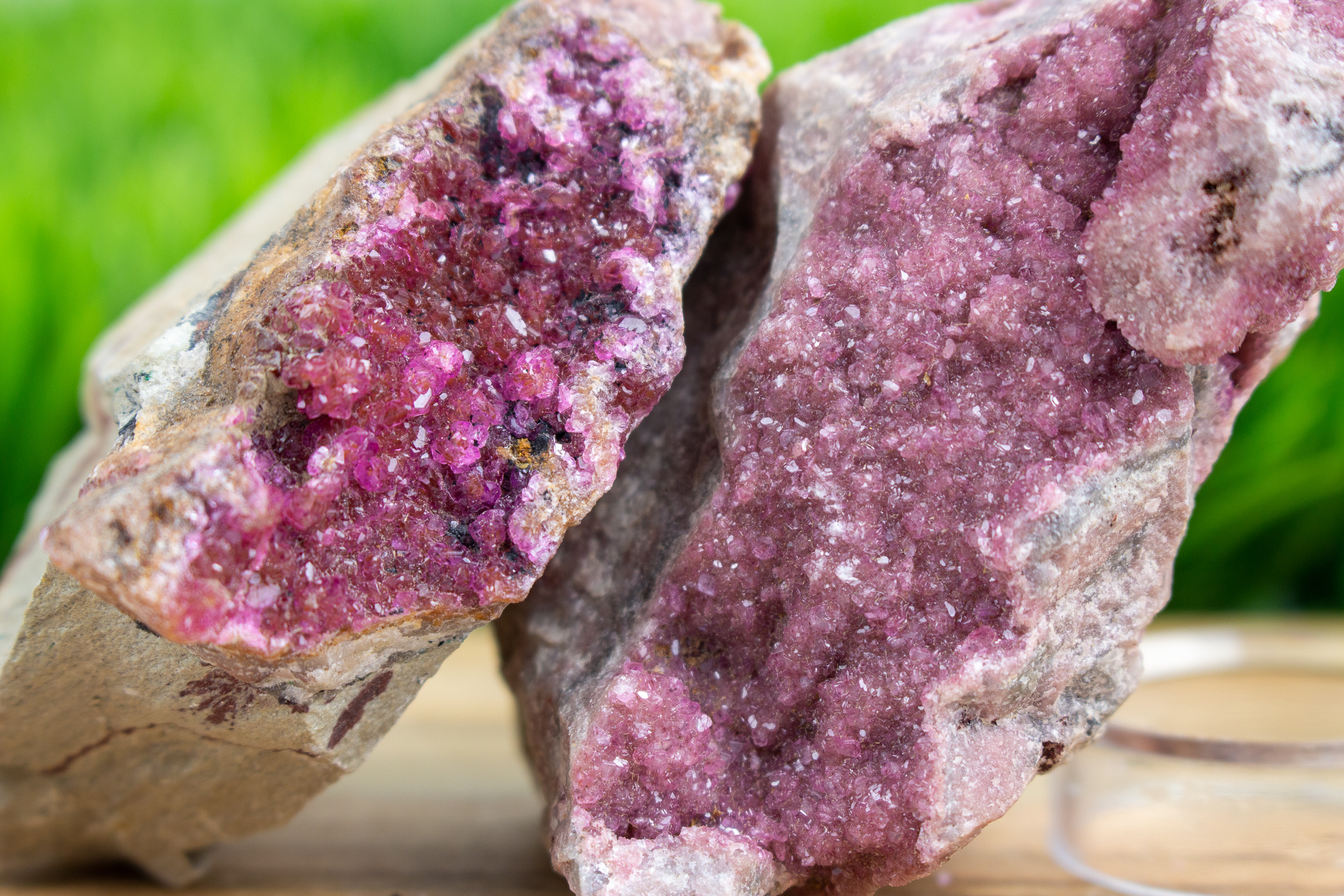 Unique Pink Cobalto Calcite - Raw Pink Calcite on Stone Matrix