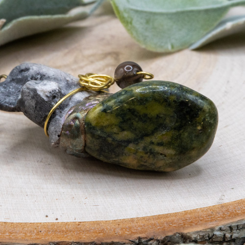 Green Jade Ganesha Hanging Charm