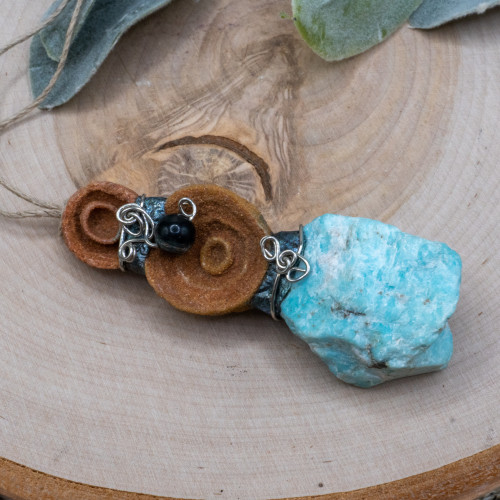 Amazonite Ganesha Hanging Charm