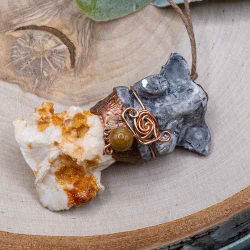 Vanadinite Ganesha Hanging Charm