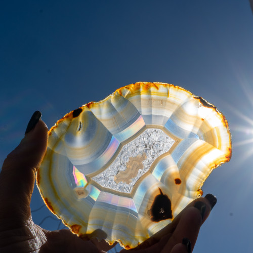 Iris Agate Slice #17