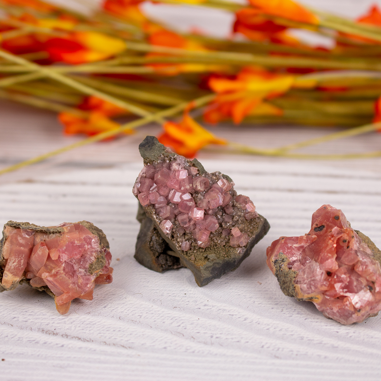 Gemmy Rhodochrosite on Matrix