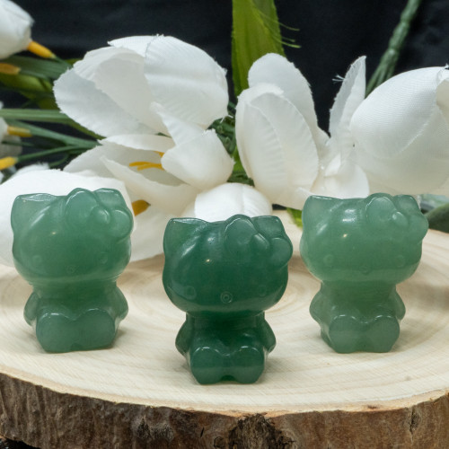 Green Aventurine Hello Kitty Random