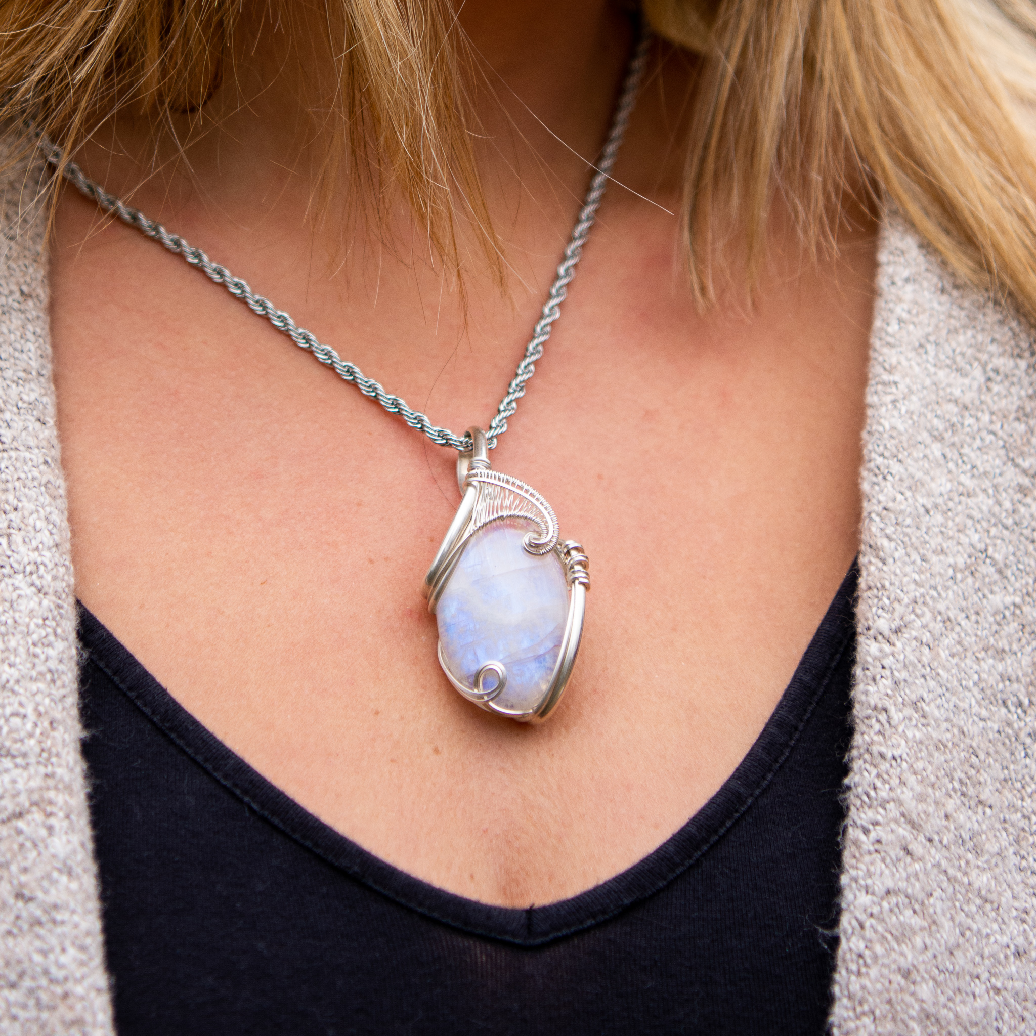 Rainbow Moonstone *High Flash Wrap