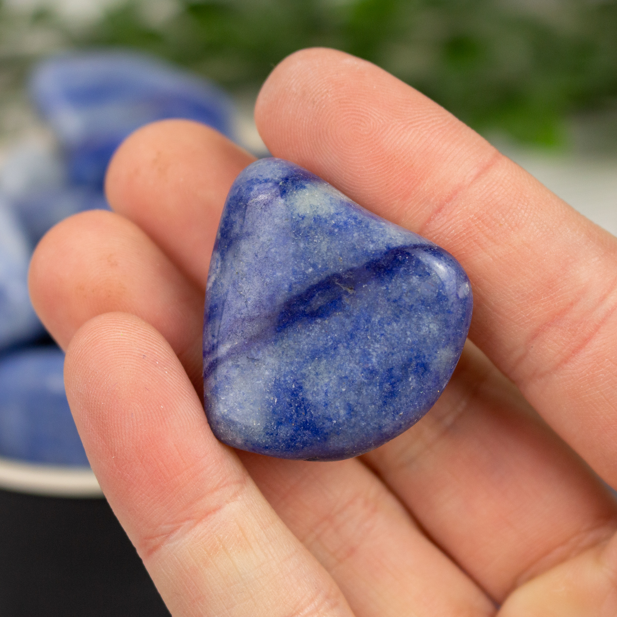 Dumortierite tumbled - The Crystal Council