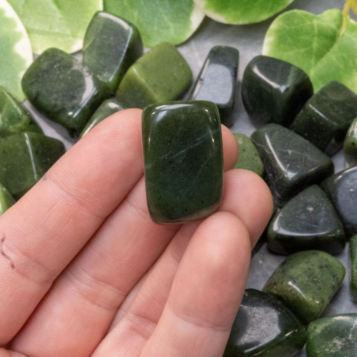 Dark Green Jade Tumbled