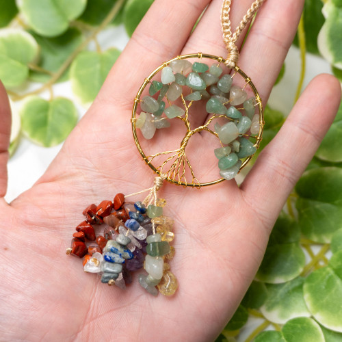 Green Aventurine Tree of Life Hanging Charm