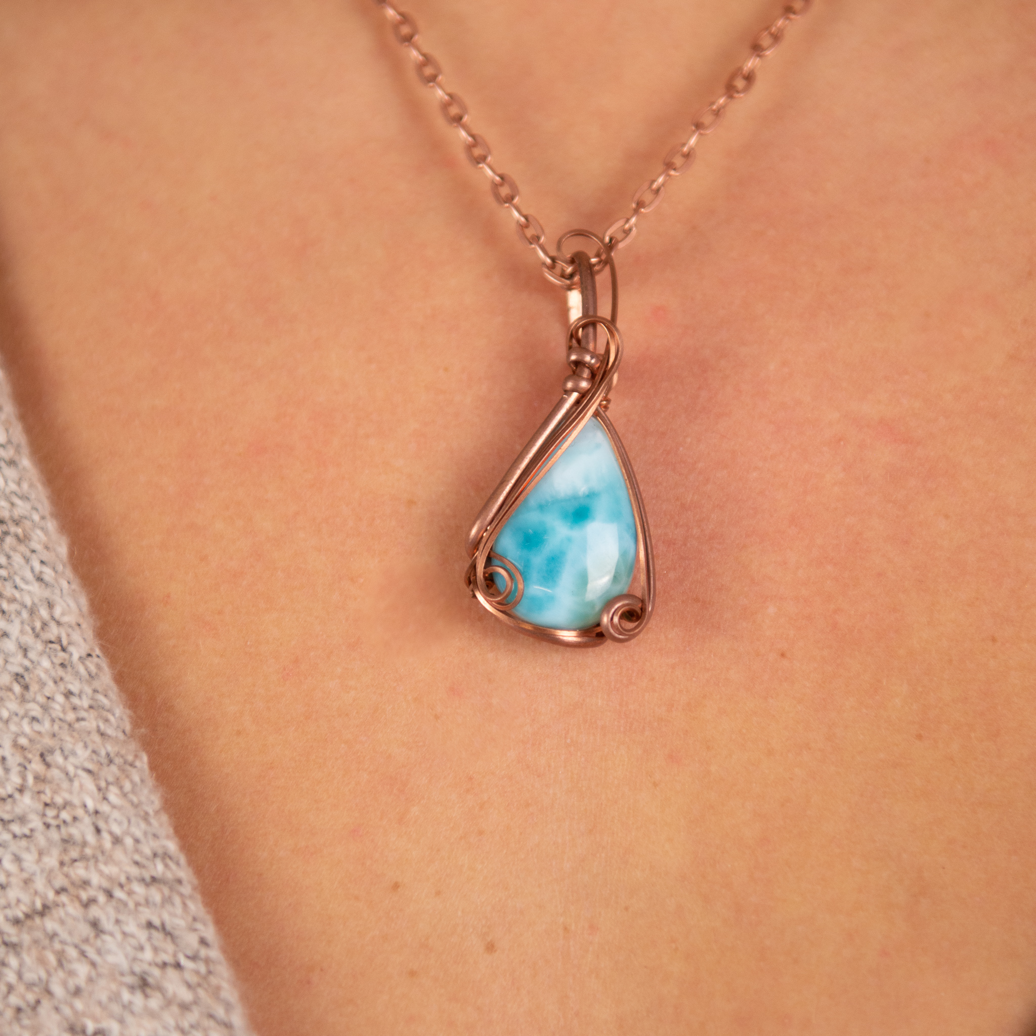 Larimar Teardrop Wrap