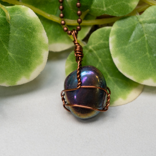 Titanium Obsidian Wire Wrap