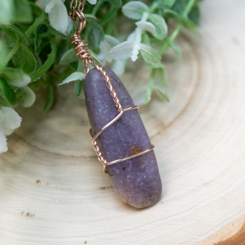 Tumbled Lepidolite Wire Wrap