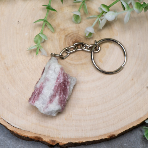 Pink Tourmaline Keychain Random