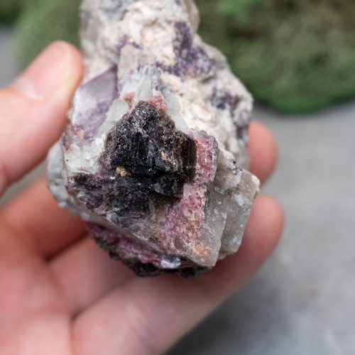 Lepidolite & Watermelon Tourmaline in Aquamarine #1