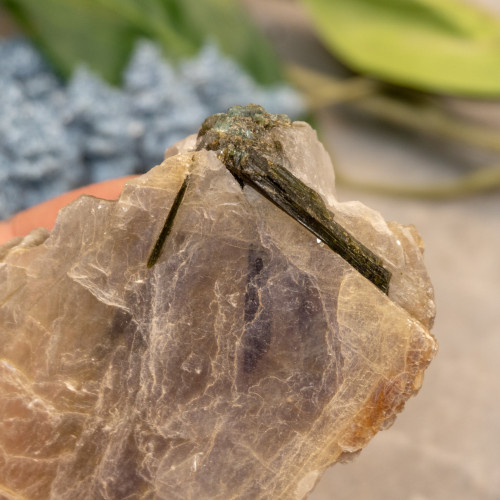 Golden Mica with Green & Blue Tourmaline