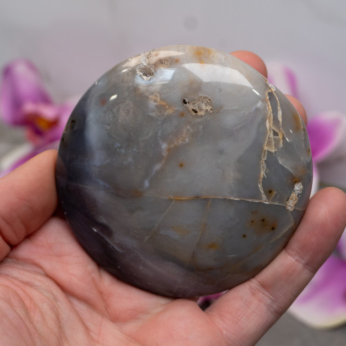 Purple Chalcedony XL Palmstone #1