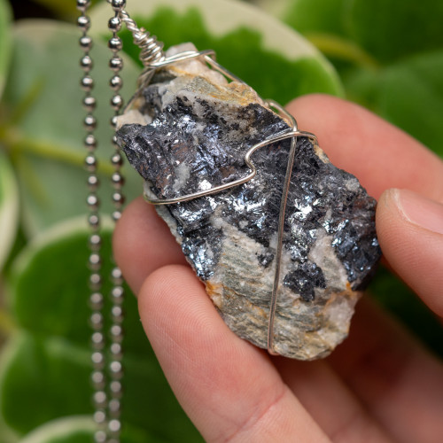 Galena in Quartz Wire Wrap #1