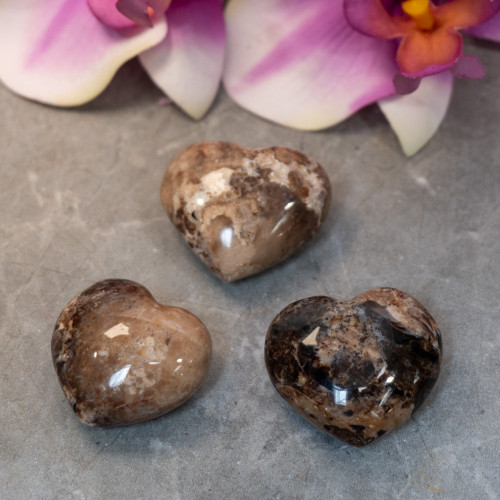 Black Opal Heart Random