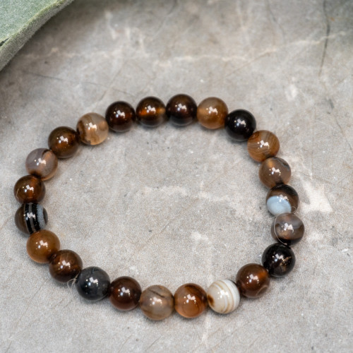 Black Botswana Agate Bracelet