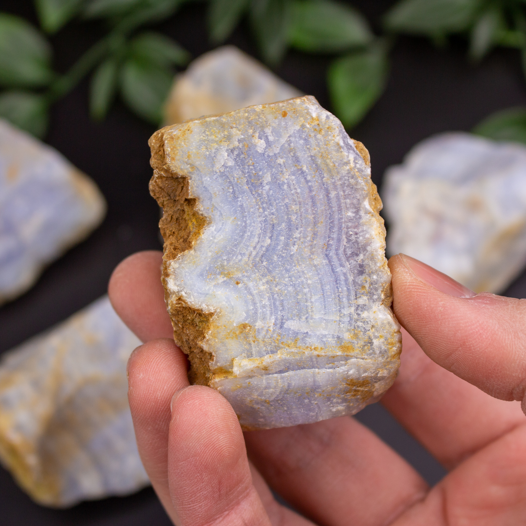 Raw Blue Lace Agate (Medium Grade) - The Crystal Council