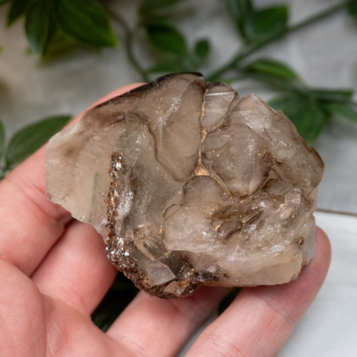 Smoky Elestial Quartz with Watermelon Tourmaline #1