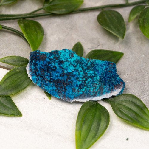 Shattuckite Slab with Tenorite, Azurite, and Chrysocolla Slab #18