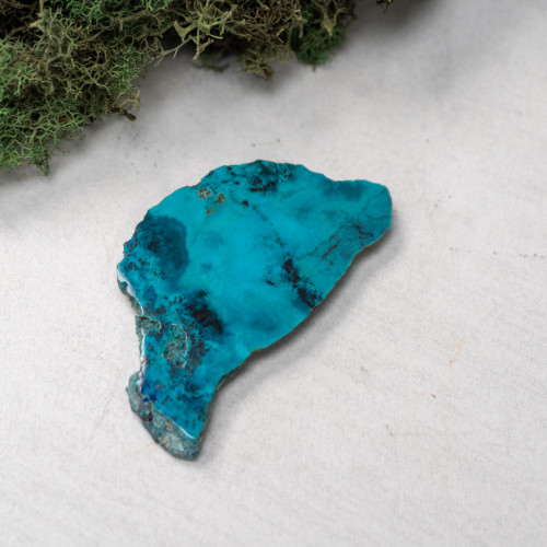 Shattuckite Slab with Tenorite, Azurite, and Chrysocolla Slab #4