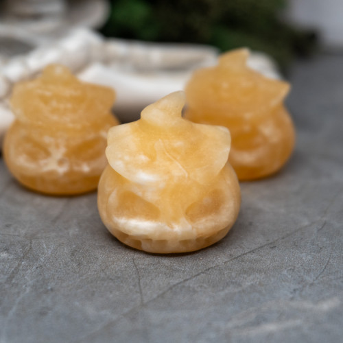 Orange Calcite Small Jack-o-Lantern