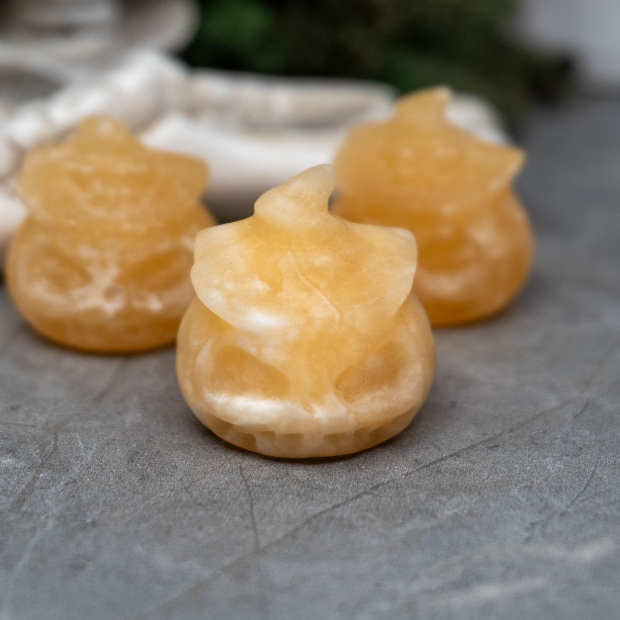 Orange Calcite Small Jack-o-Lantern