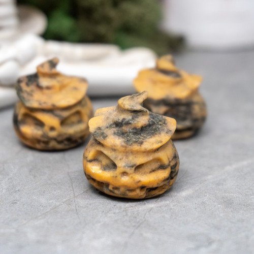 Yellow Jasper Small Jack-o-Lantern