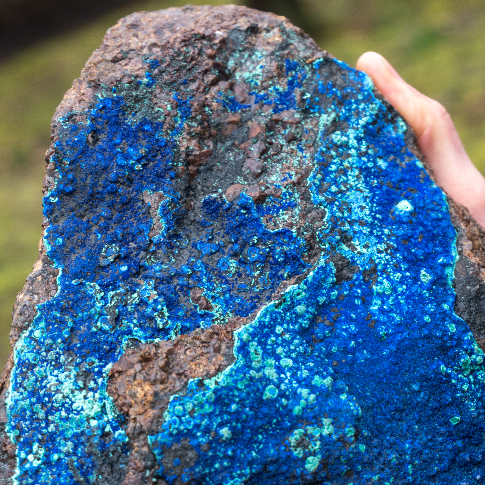 Free Standing Azurite in Matrix