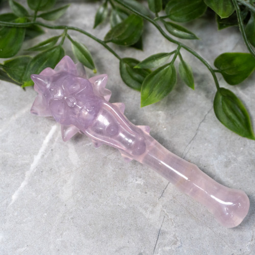 Fluorite Skull Bone Mace