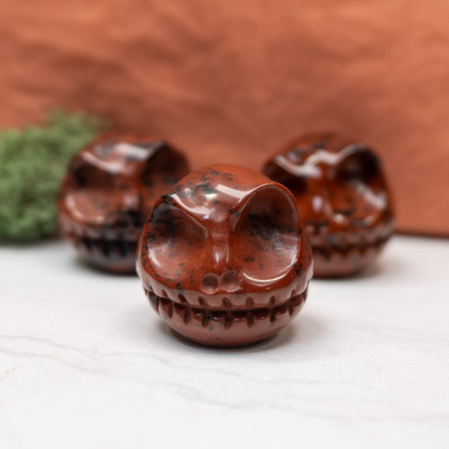 Mahogany Obsidian Jack Skull