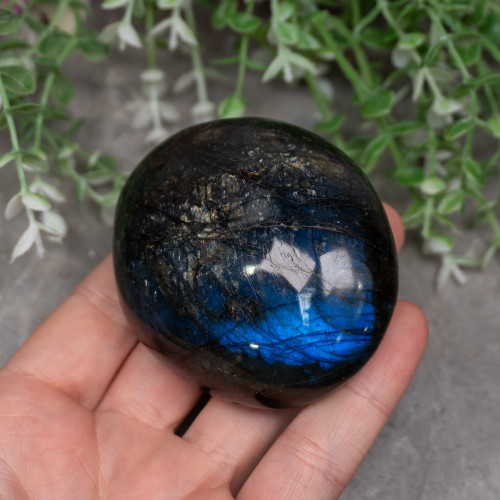 High Flash Labradorite Palmstone #6