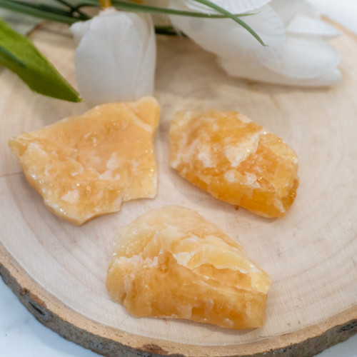 Small Raw Orange Calcite