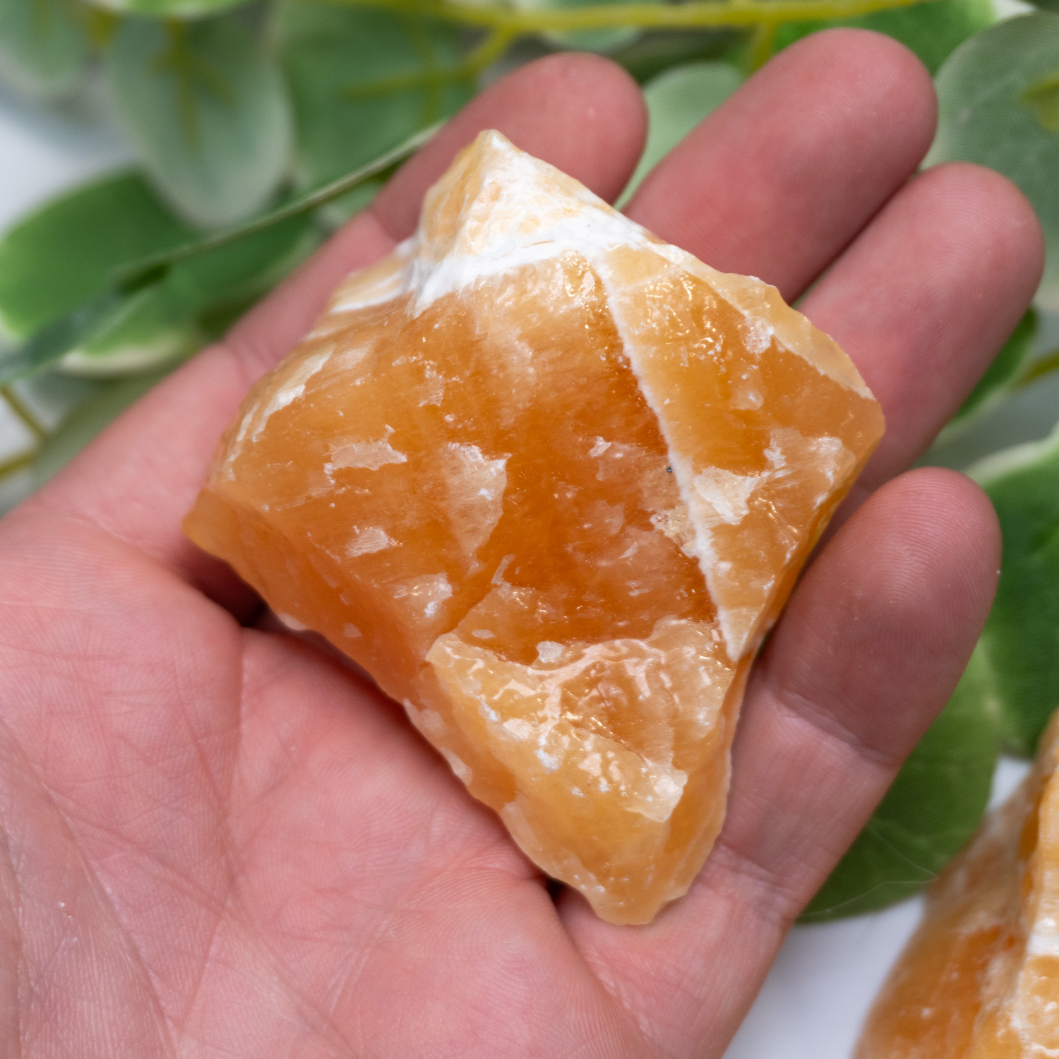 Beautiful Orange high quality Calcite Crystal Mystery Box