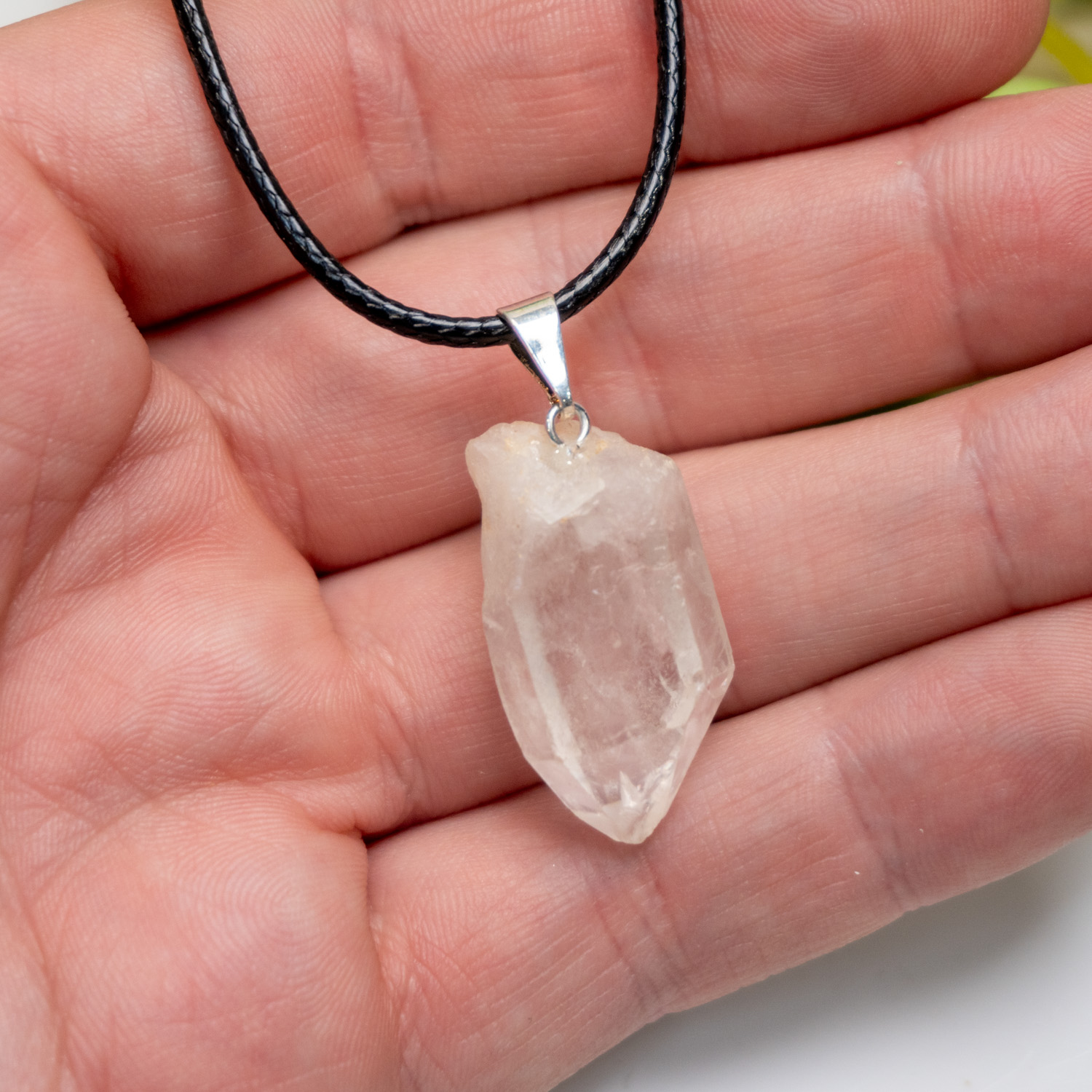 Raw Quartz Necklace Random