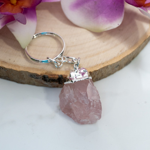 Rose Quartz Keychain
