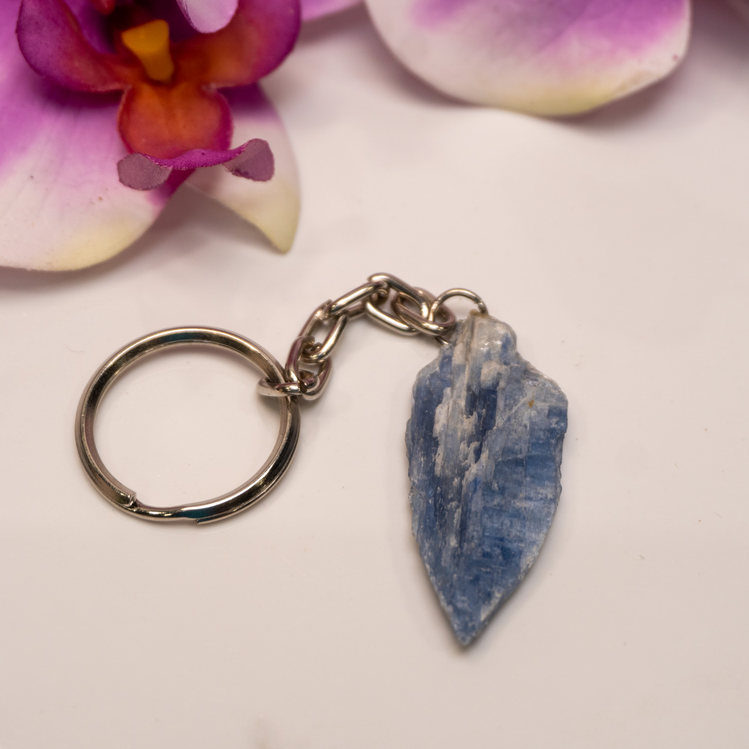 Blue Kyanite Keychain