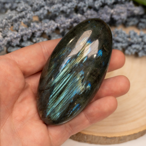 High Flash Labradorite Palmstone #1