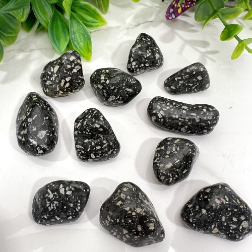 Guinea Fowl Jasper Tumbled