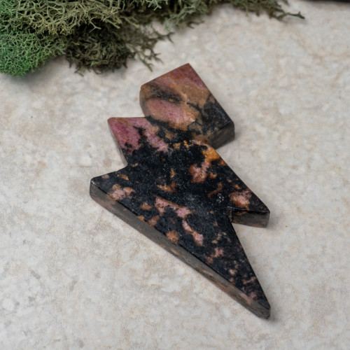 Rhodonite Lightning Bolt