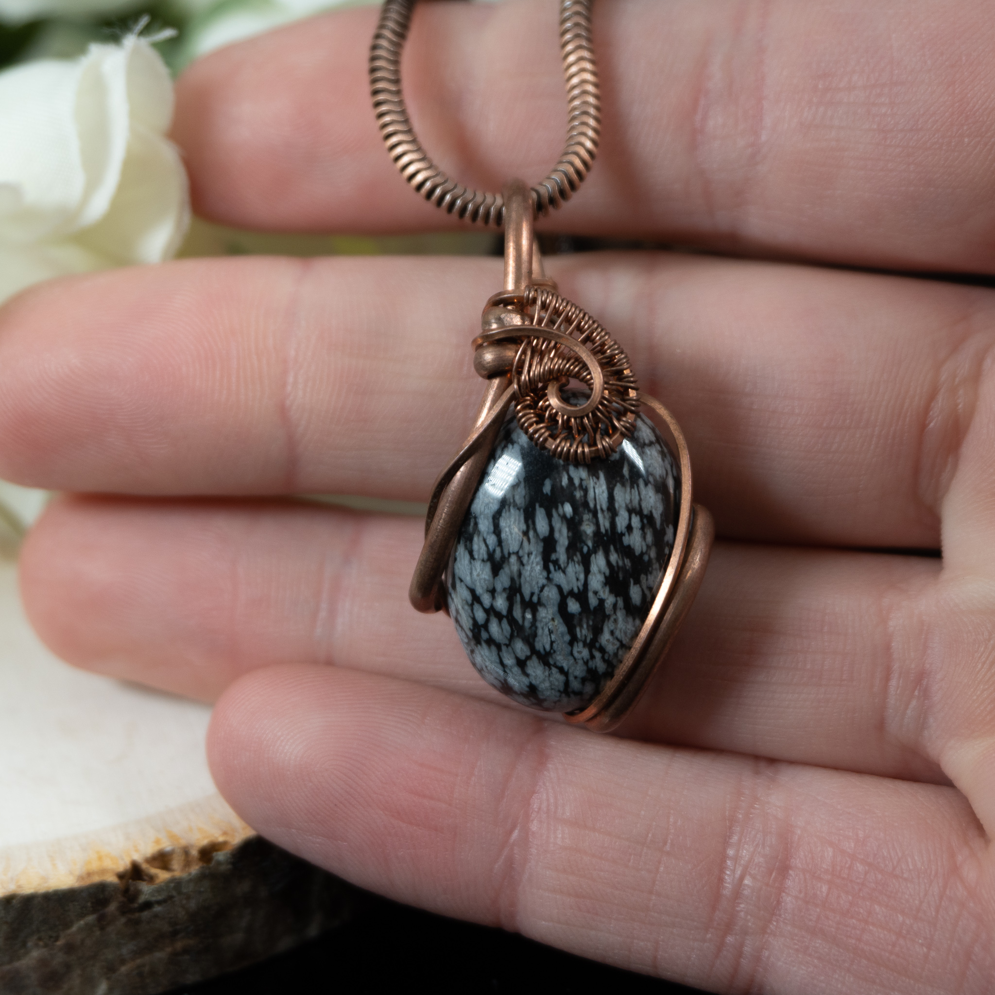 Snowflake Obsidian Wrap