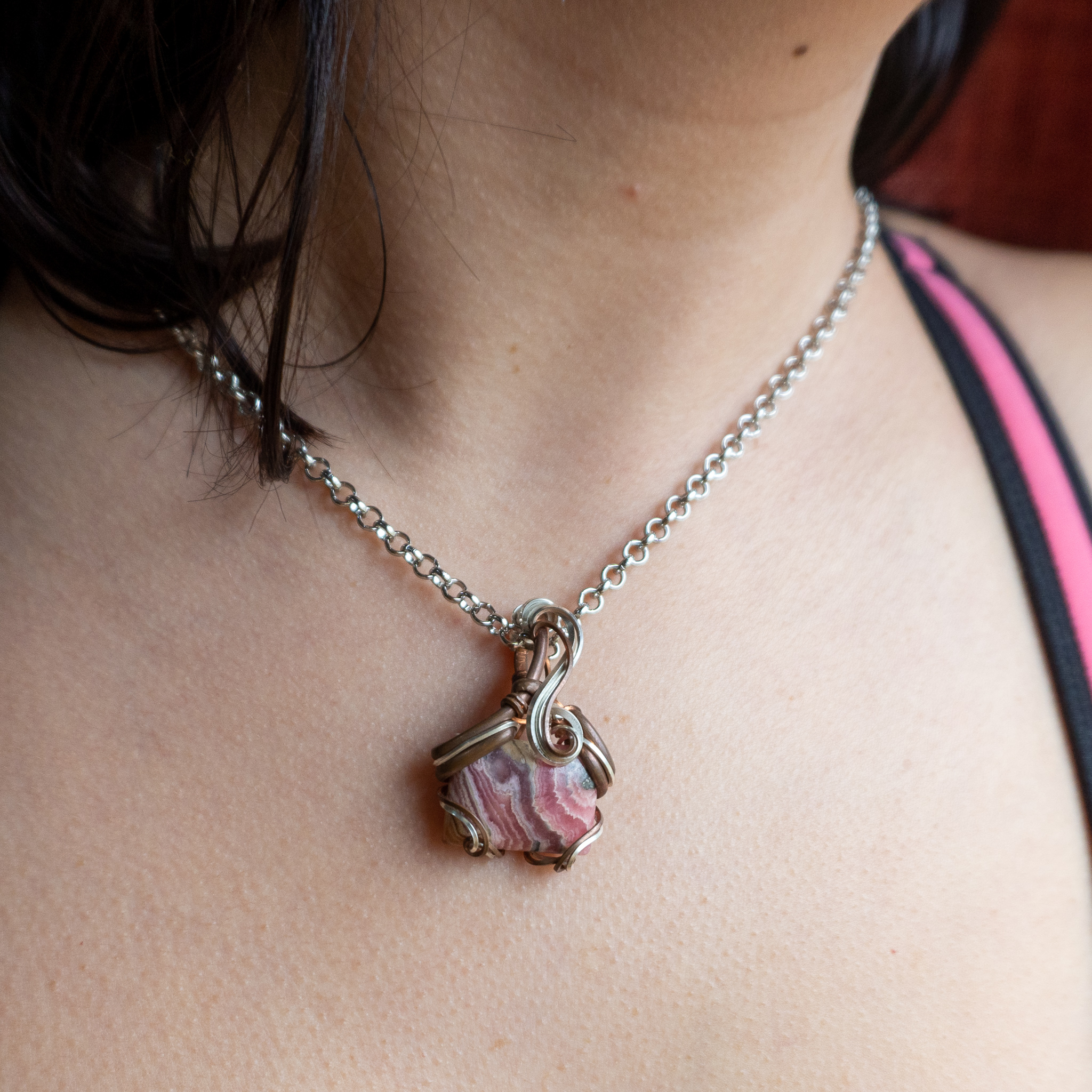 Rhodochrosite Rectangle Wrap