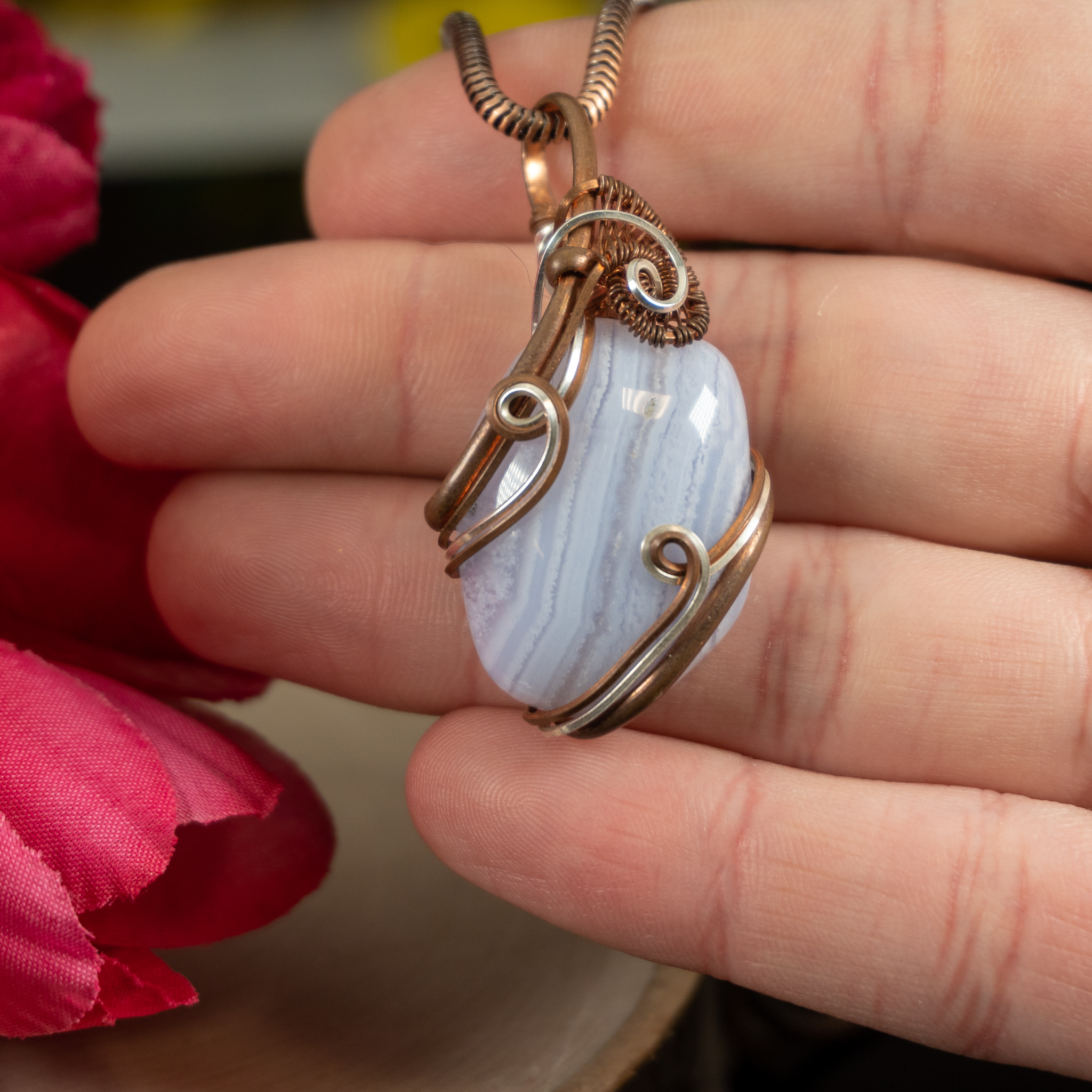 Blue Lace Agate Wrap