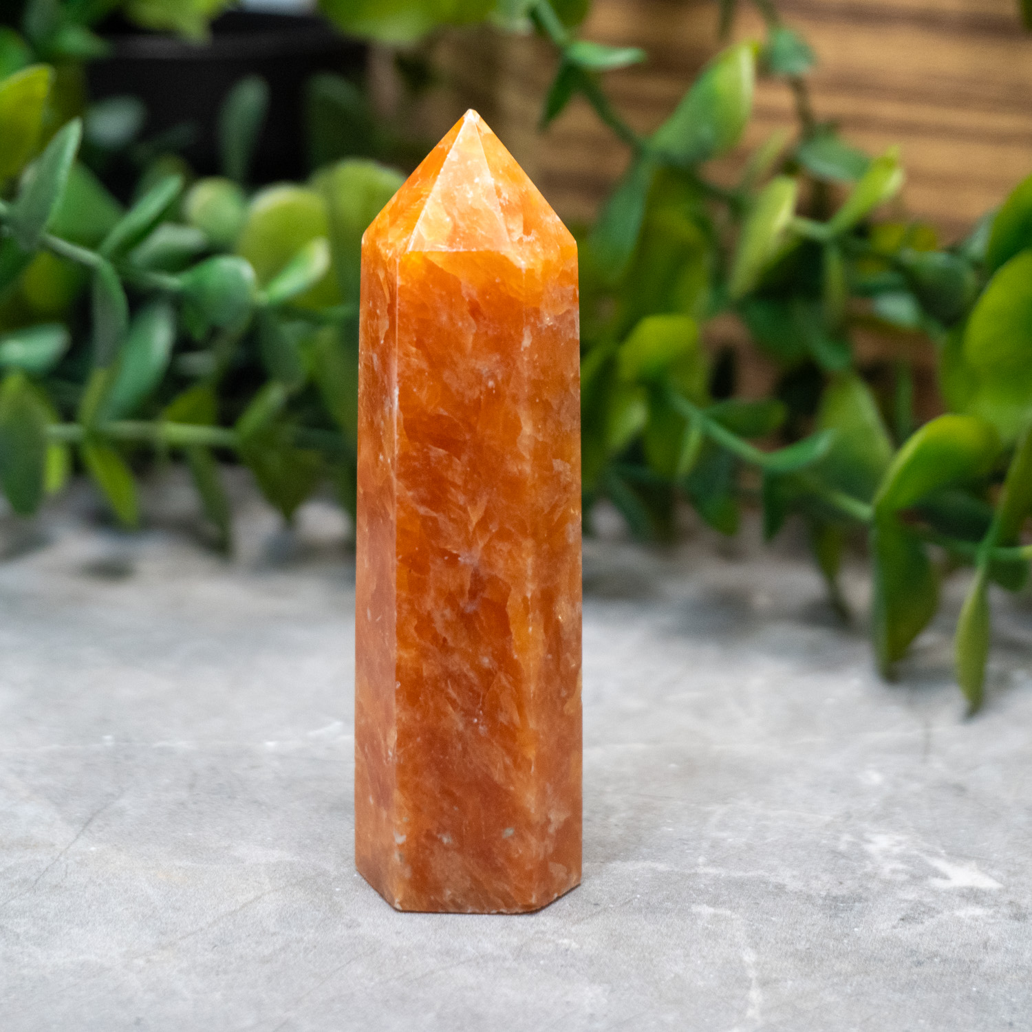 Orange Calcite Tower - The Crystal Council