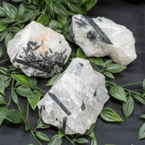 Medium Raw Tourmalinated Quartz