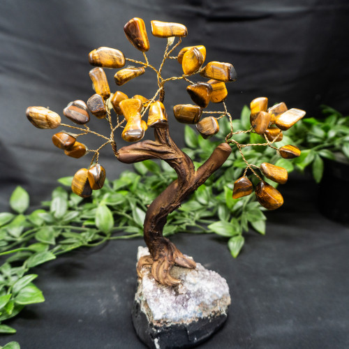 Large Tiger Eye Crystal Tree